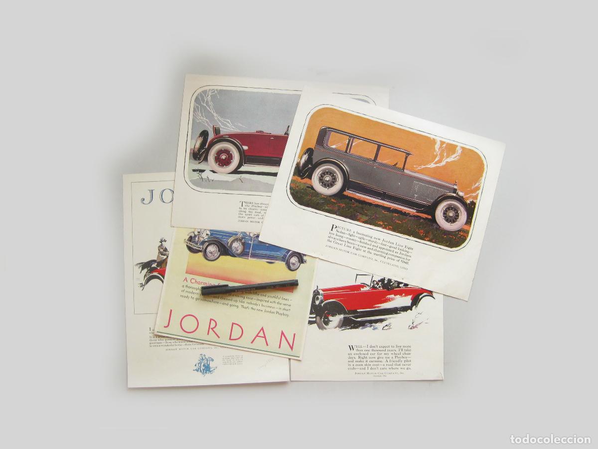 Coches y motocicletas: LOTE DE 5 L&Aacute;MINAS ANTIGUAS PUBLICITARIAS DE AUTOM&Oacute;VILES JORDAN DE RECORTES DE REVISTA