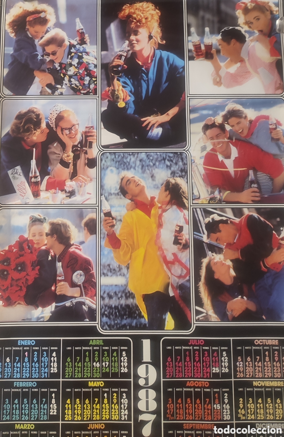 Coches y motocicletas: Calendario de Cocacola 1987