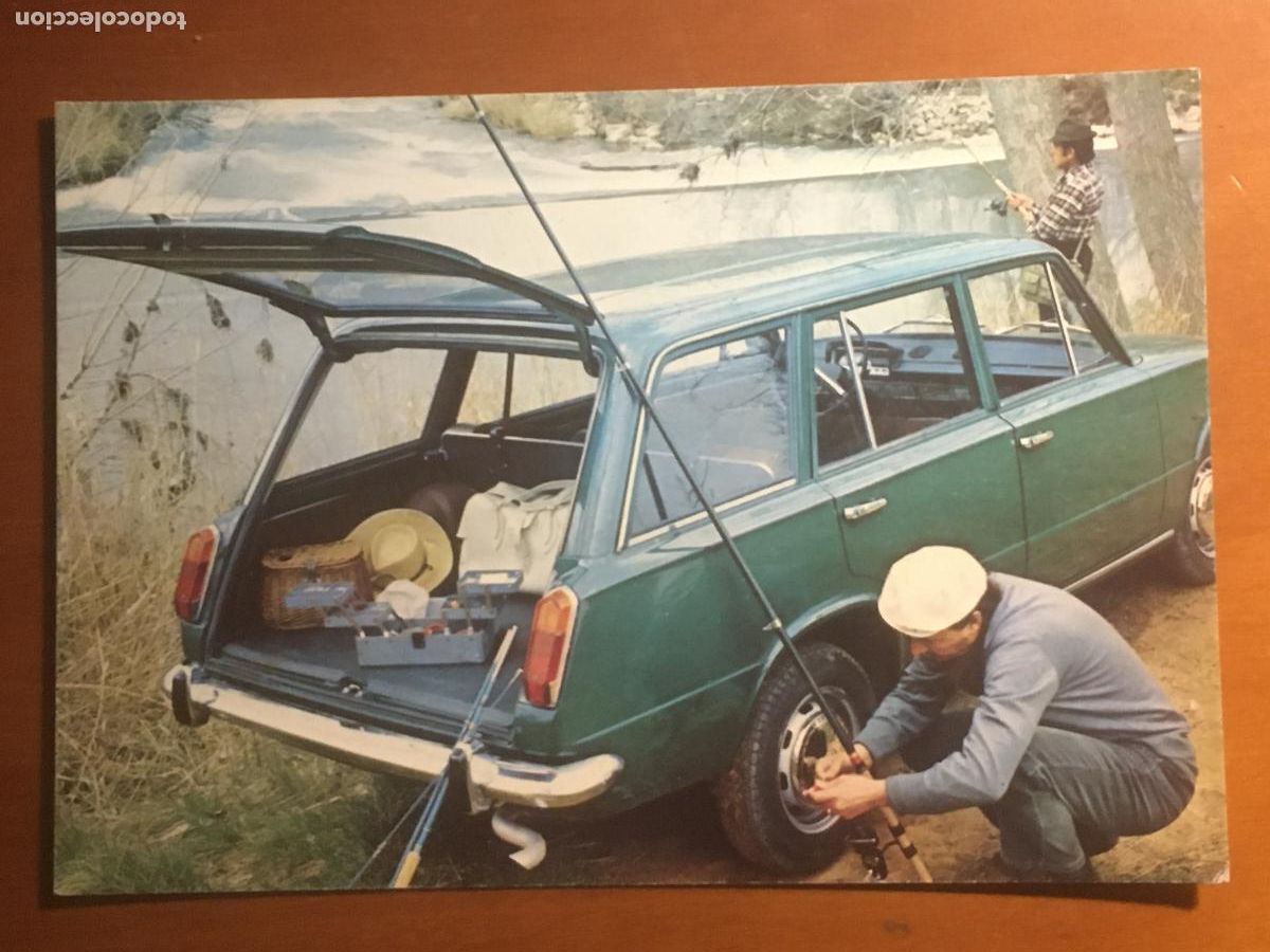 Carros e motociclos: SEAT 124 D 5 puertas postal original antigua 1971