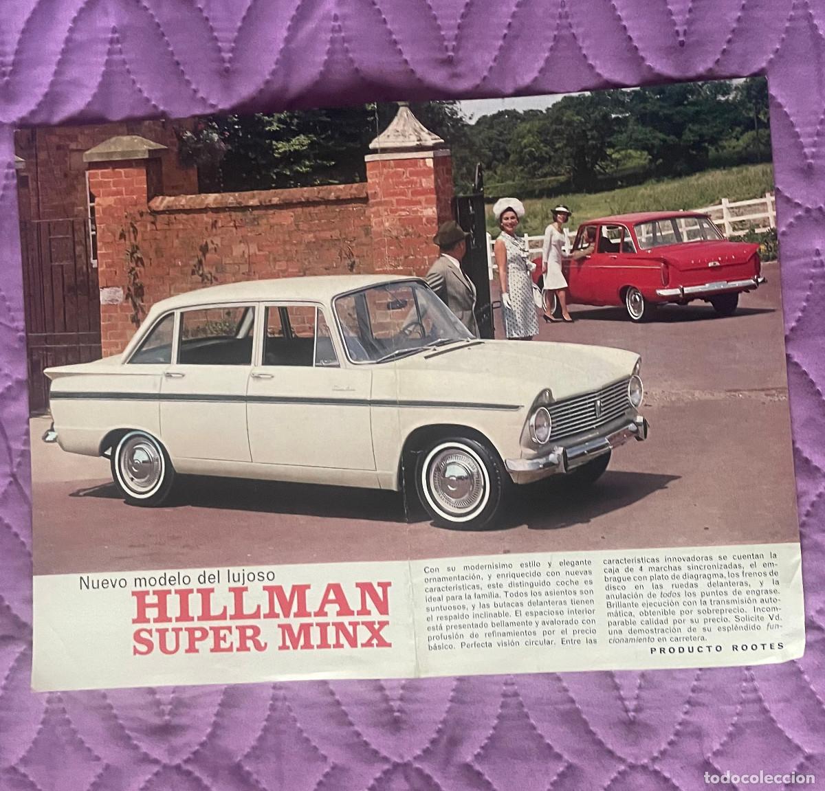 Coches y motocicletas: HOJA PUBLICITARIA COCHE AUTOMOVIL HILLMAN SUPER MINX IDIOMA ESPA&Ntilde;OL