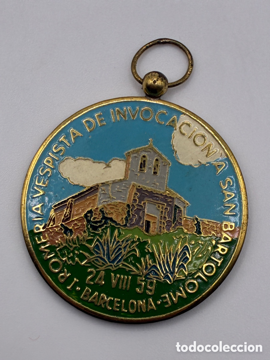 Voitures et Motocyclettes: MEDALLA MOTO CLUB VESPA ESPA&Ntilde;A CONCENTRACION SAN BARTOLOME 24-8-1959