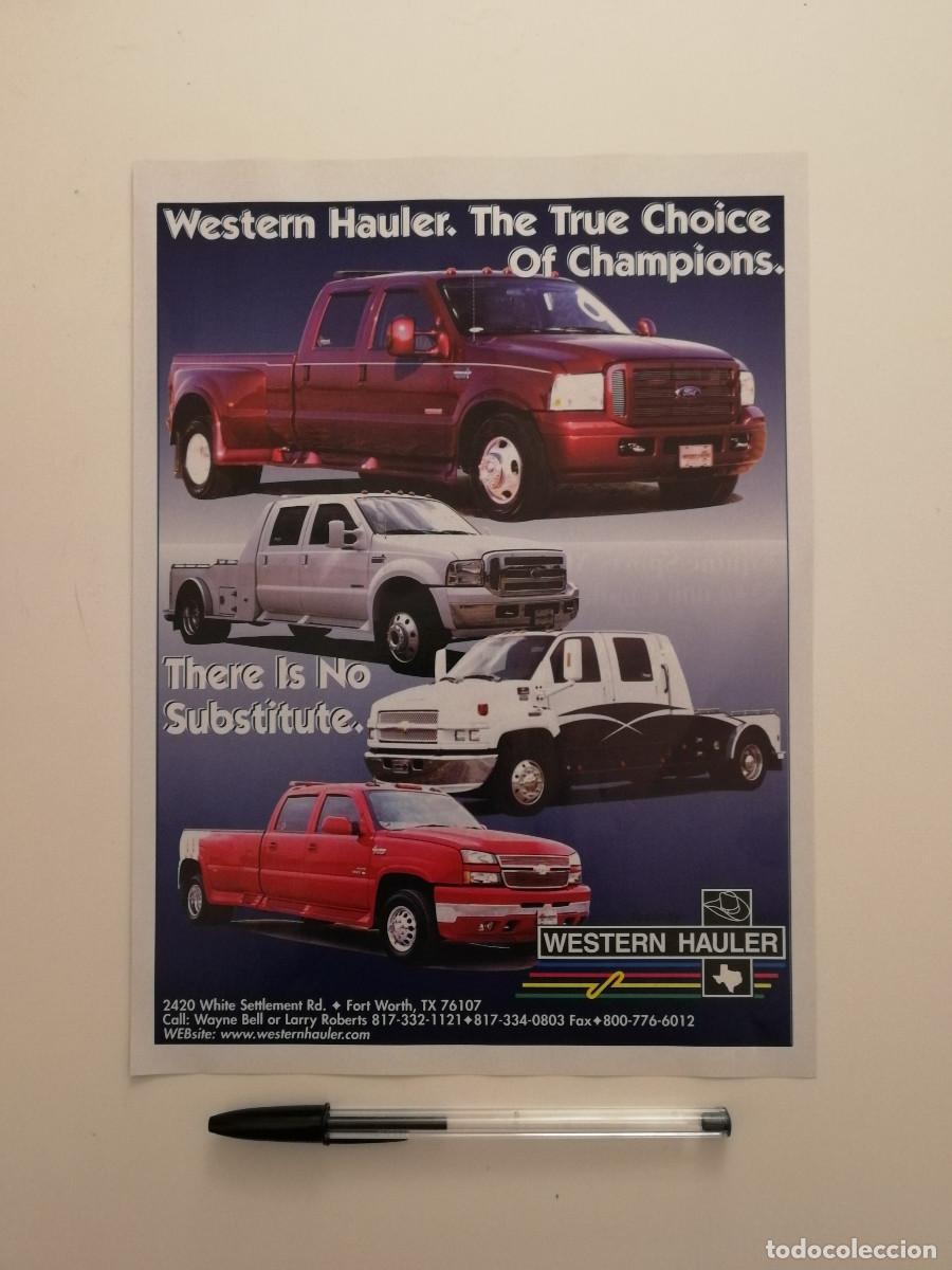Coches y motocicletas: ANUNCIO ACARTONADO -A4- WESTERN HAULER FORD PICK UP - PUBLICIDAD LAMINA - COCHE