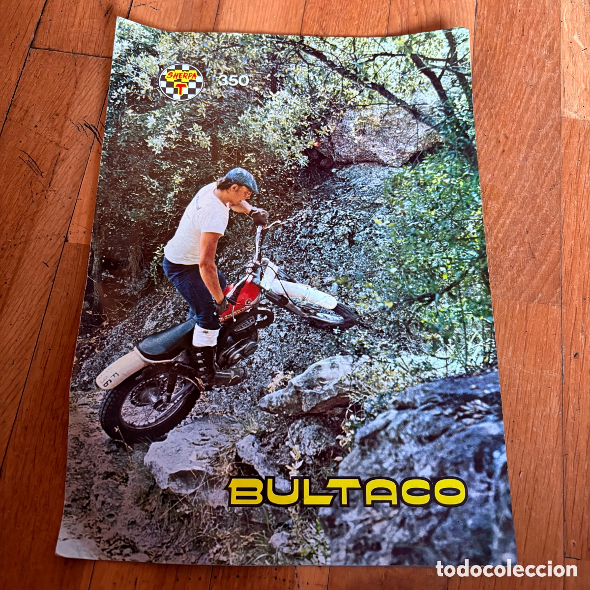 Coches y motocicletas: Cat&aacute;logo folleto publicidad original bultaco sherpa t 350 de 1975