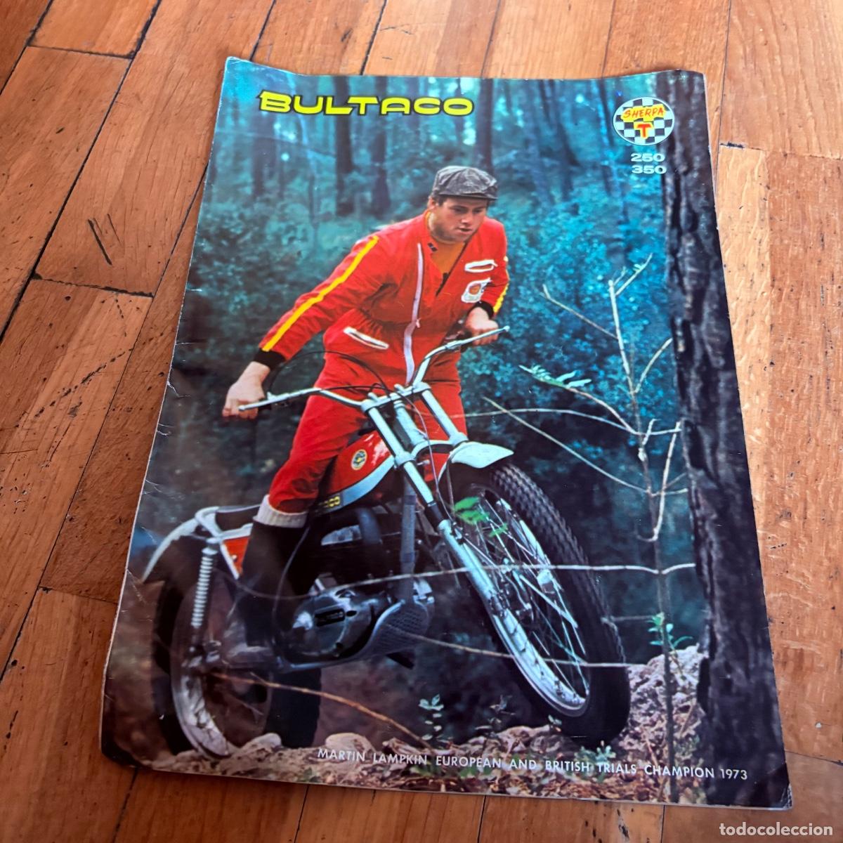 Coches y motocicletas: Cat&aacute;logo folleto publicidad original bultaco sherpa t 250 350 de 1974