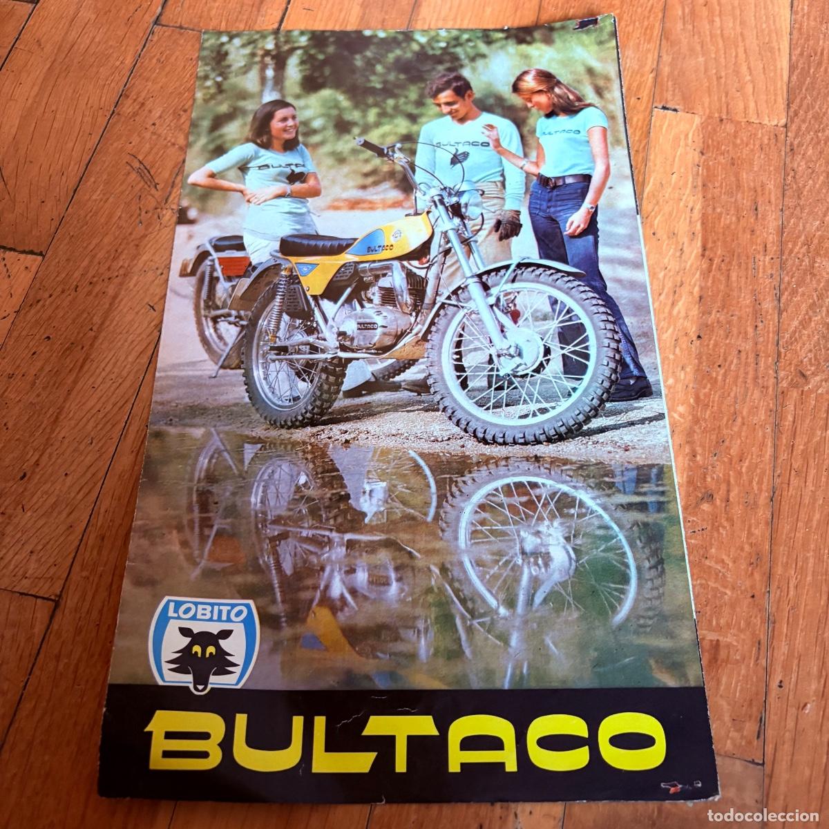 Coches y motocicletas: Cat&aacute;logo folleto publicidad original bultaco lobito 74 cc 125 cc 175 cc de 1972
