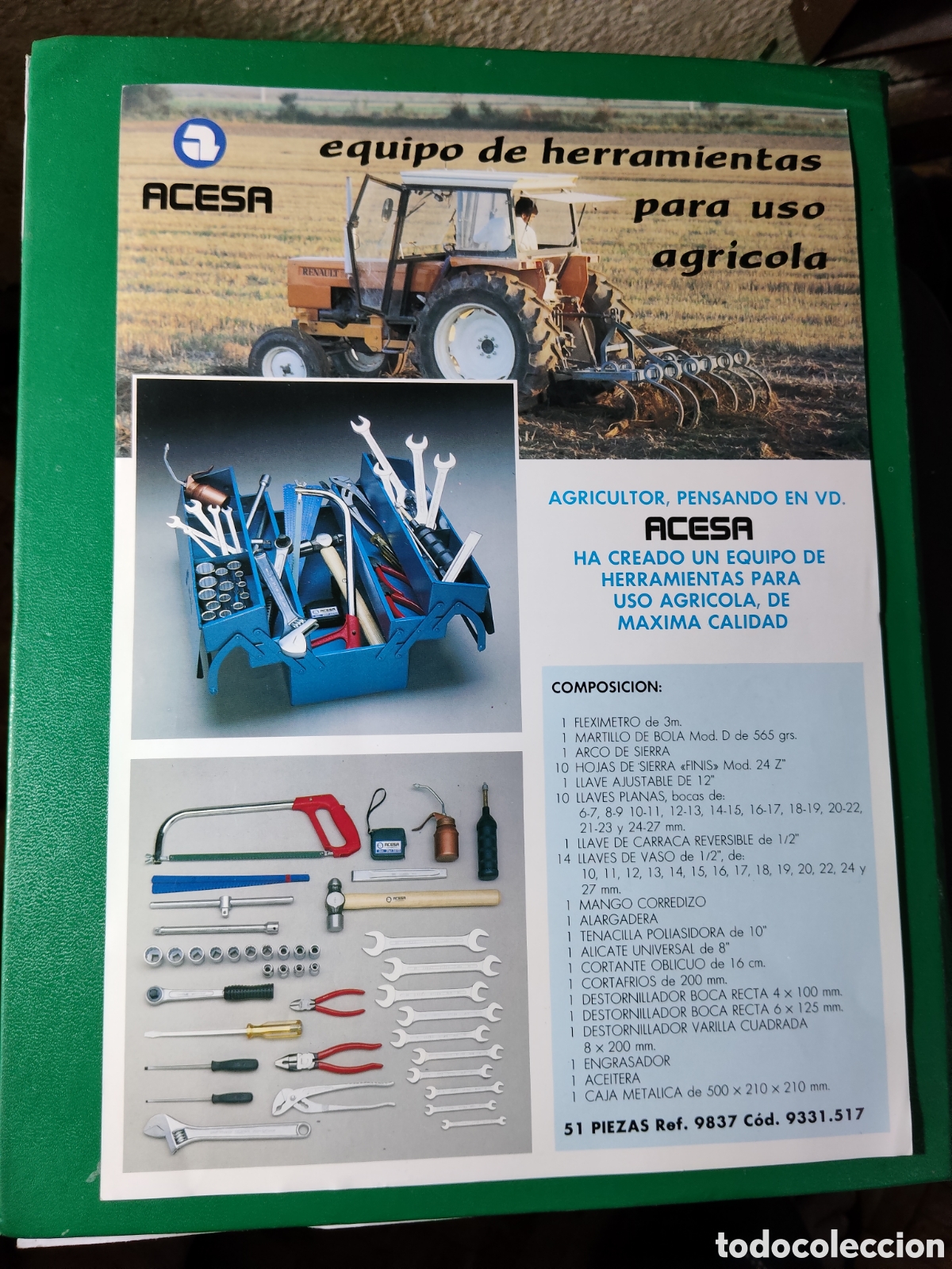 Coches y motocicletas: Publicidad ACESA herramientas para agr&iacute;colas