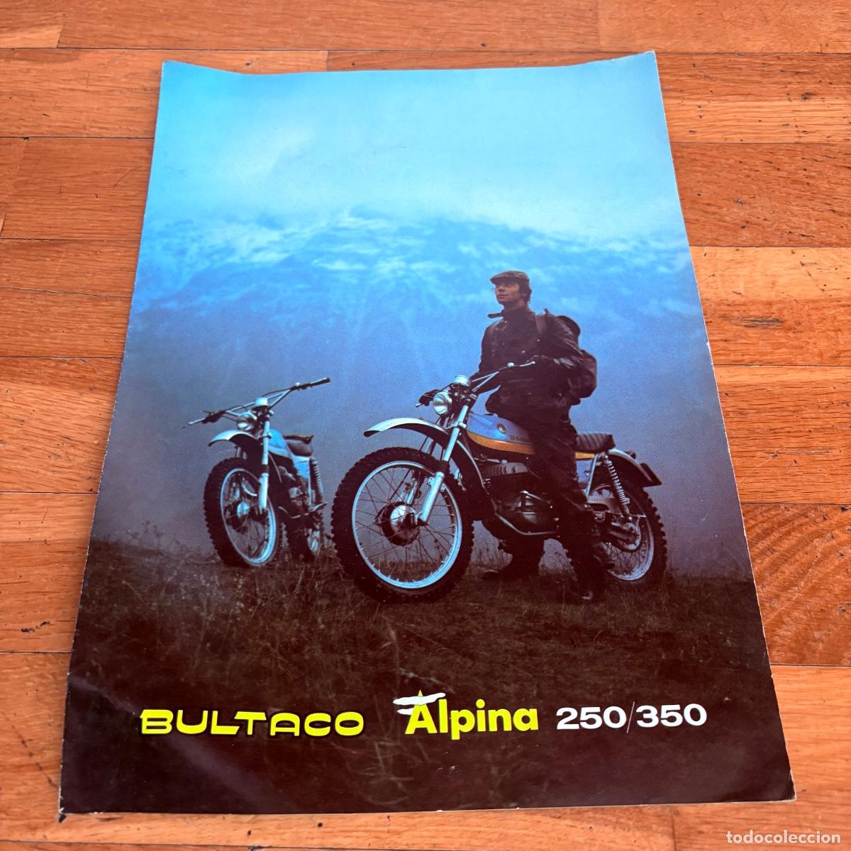 Coches y motocicletas: Cat&aacute;logo folleto publicidad original bultaco alpina 250 s 350 de 1974