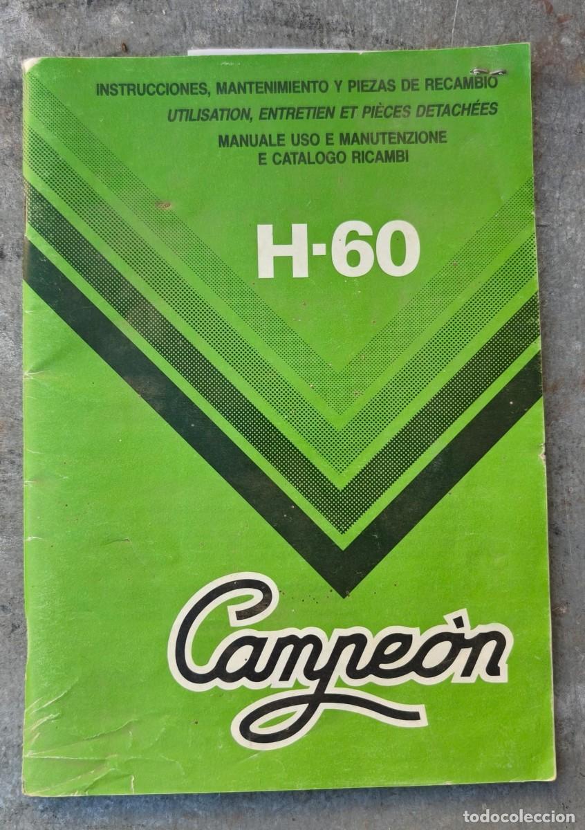 Coches y motocicletas: MANUAL INSTRUCCIONES MOTOR CAMPEON H-60