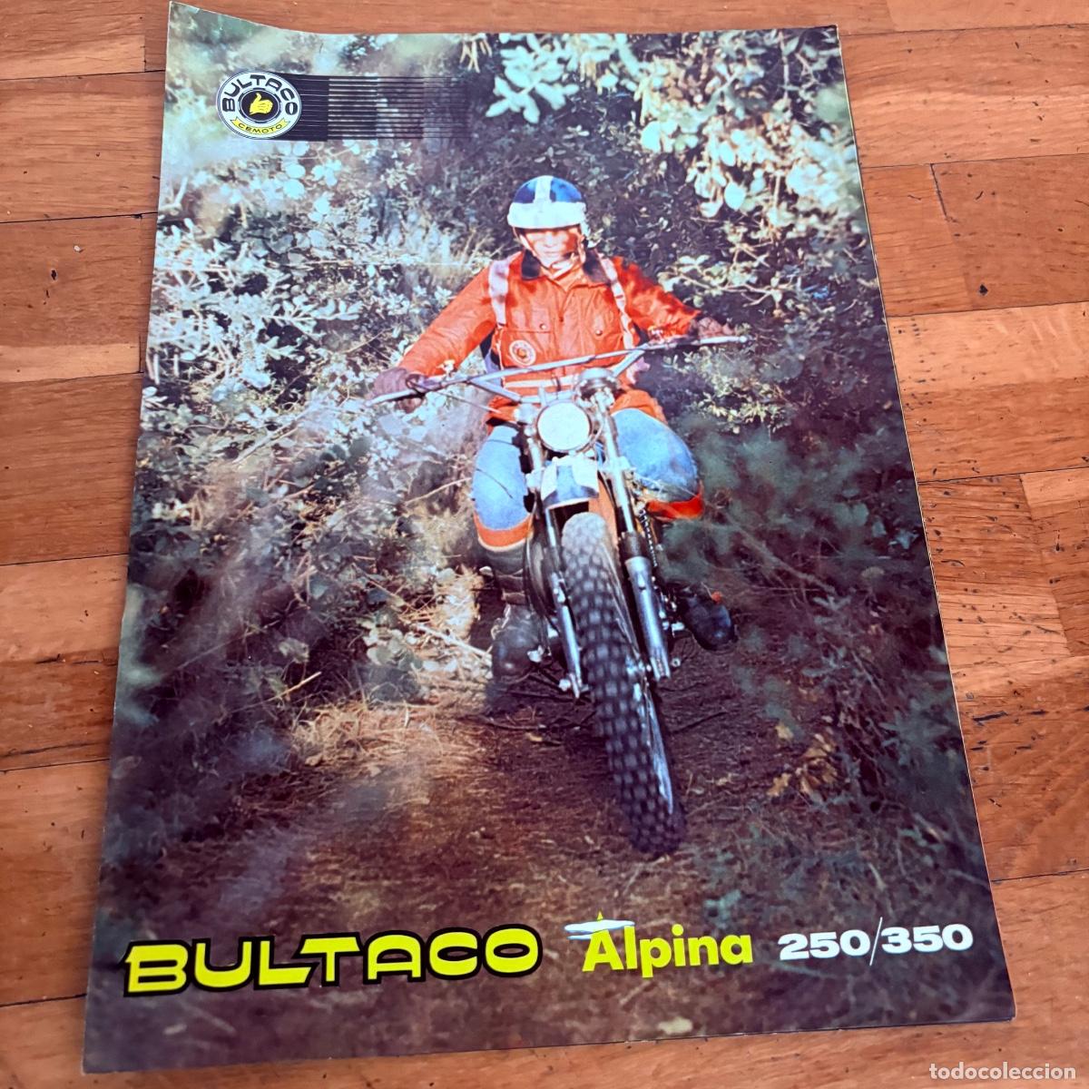 Coches y motocicletas: Cat&aacute;logo folleto publicidad original bultaco alpina 250 350 de 1974