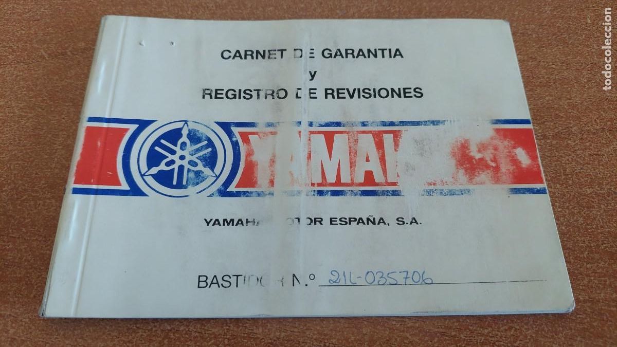 Coches y motocicletas: Carnet garant&iacute;a y revisiones Moto Yamaha SP250