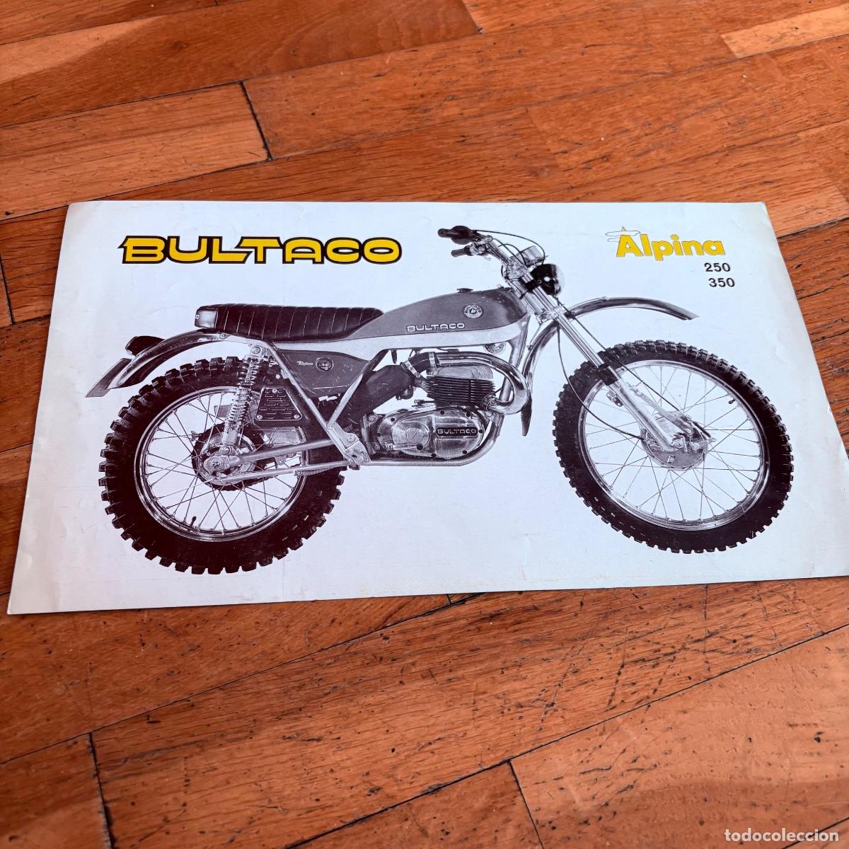 Coches y motocicletas: Cat&aacute;logo folleto publicidad original bultaco alpina 250 350 de 1974