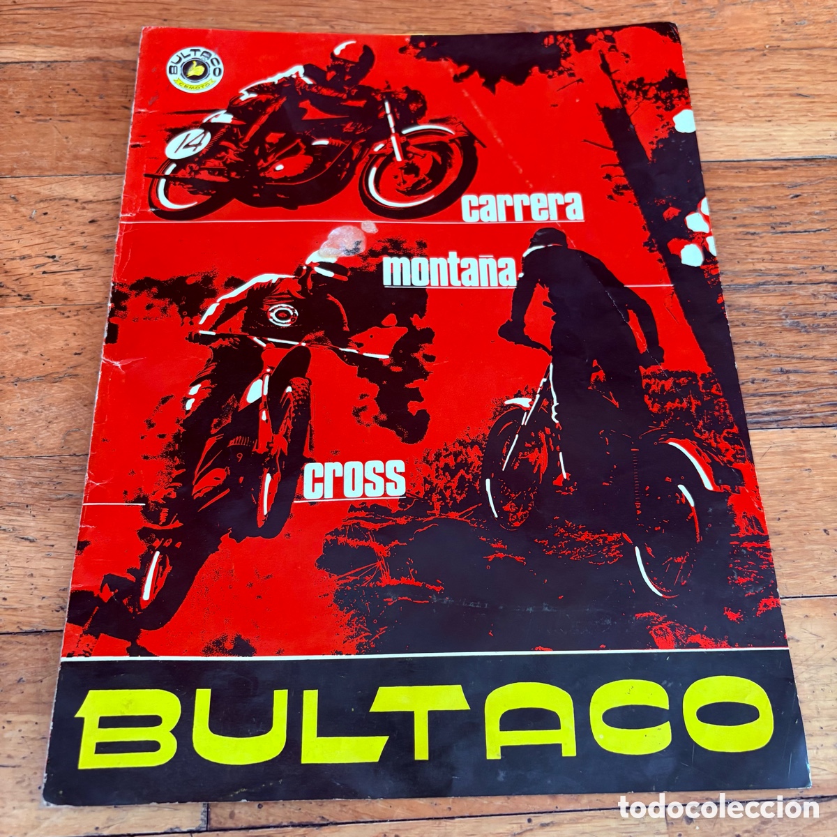 Coches y motocicletas: Cat&aacute;logo folleto publicidad original gama Bultaco Carrera monta&ntilde;a cross de 1970
