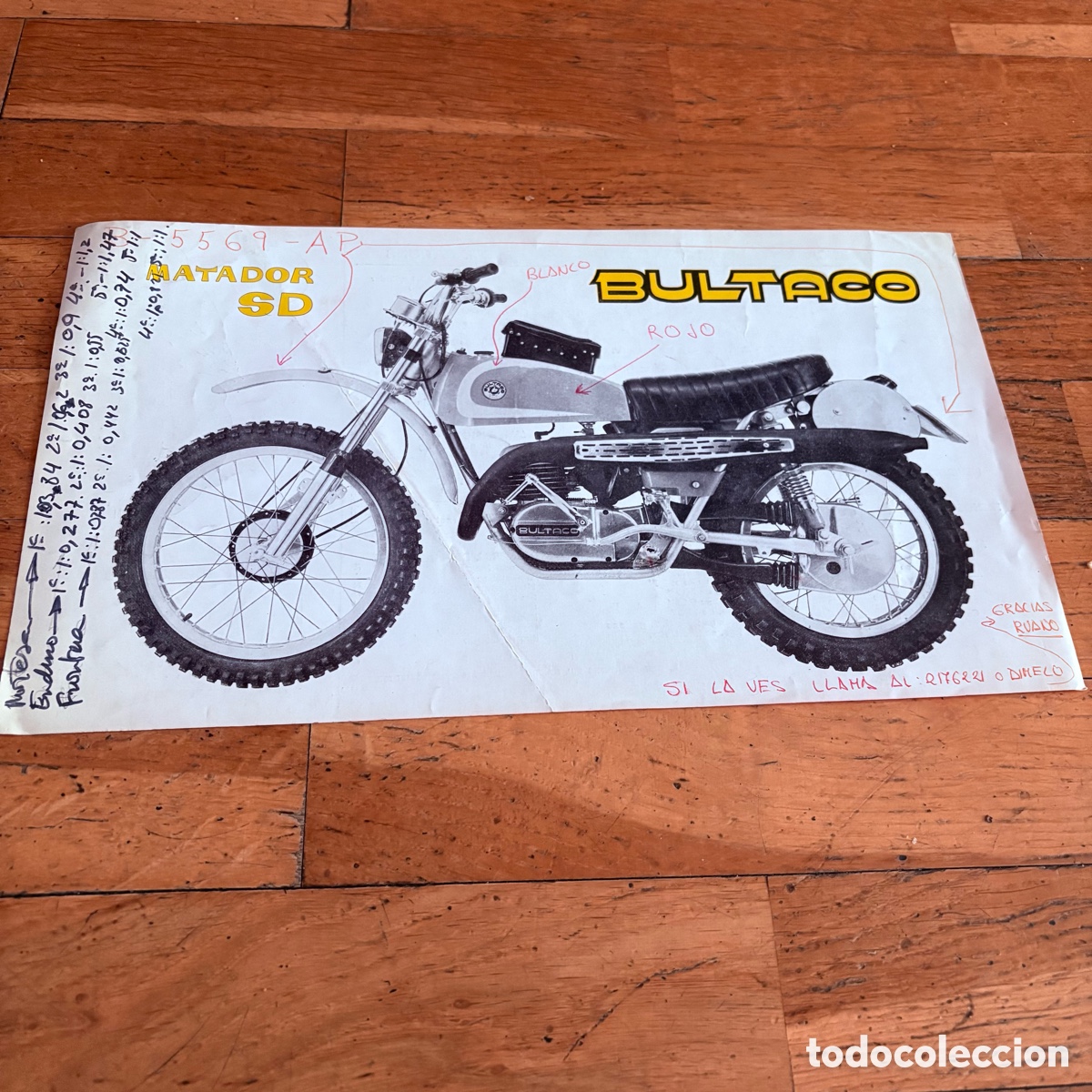 Coches y motocicletas: Cat&aacute;logo folleto publicidad original bultaco matador sd de 1974