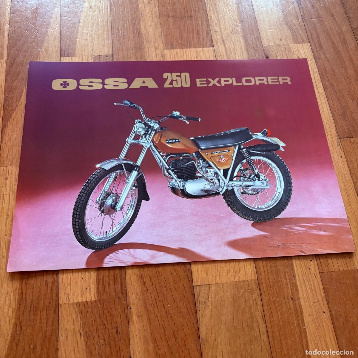 Coches y motocicletas: Cat&aacute;logo folleto publicidad ossa 250 explorer de 1973