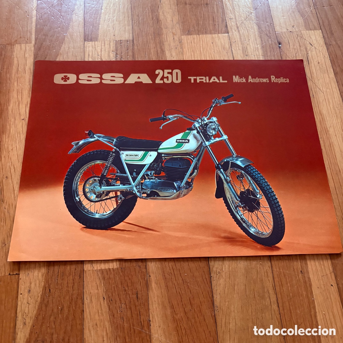 Coches y motocicletas: Cat&aacute;logo folleto publicidad ossa 250 trial mick andrews replica de 1973