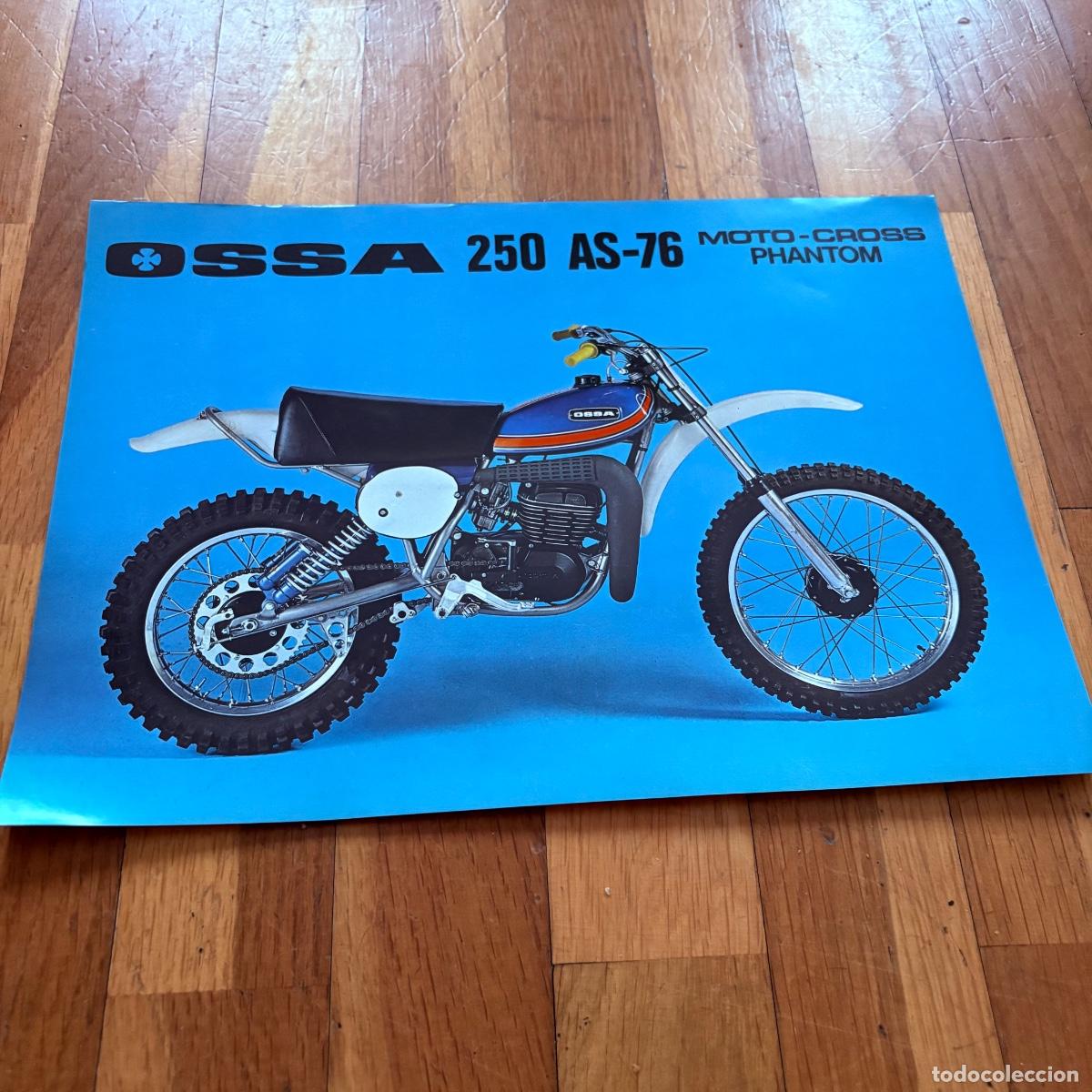 Coches y motocicletas: Cat&aacute;logo folleto publicidad ossa 250 as-76 moto cross phantom de 1976