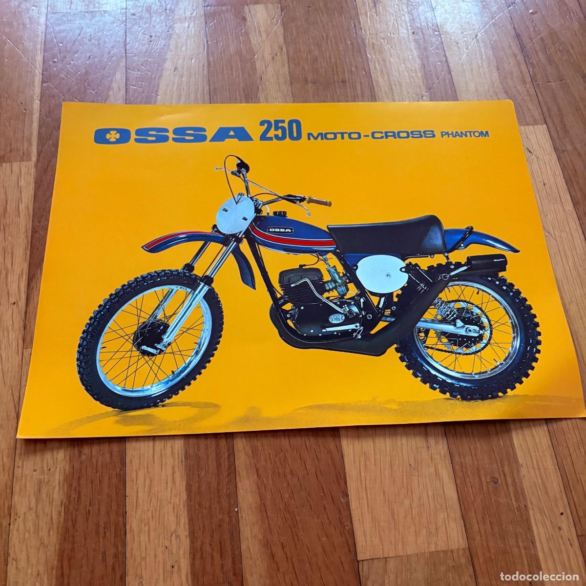 Coches y motocicletas: Cat&aacute;logo folleto publicidad ossa 250 moto cross phantom de 1975