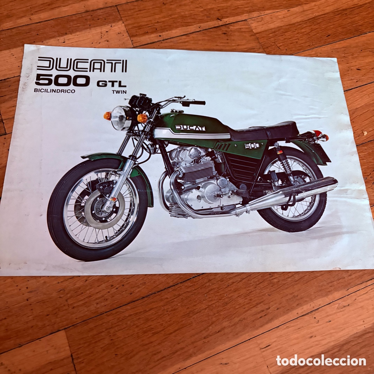 Coches y motocicletas: Cat&aacute;logo folleto publicidad original ducati 500 gtl twin bicilindrico