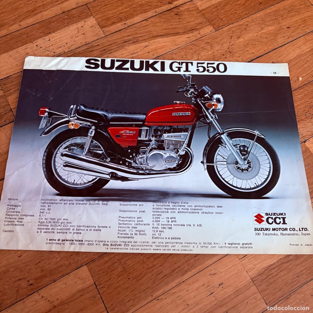 Coches y motocicletas: Cat&aacute;logo folleto publicidad original bmw suzuki gt 550 ngt 380