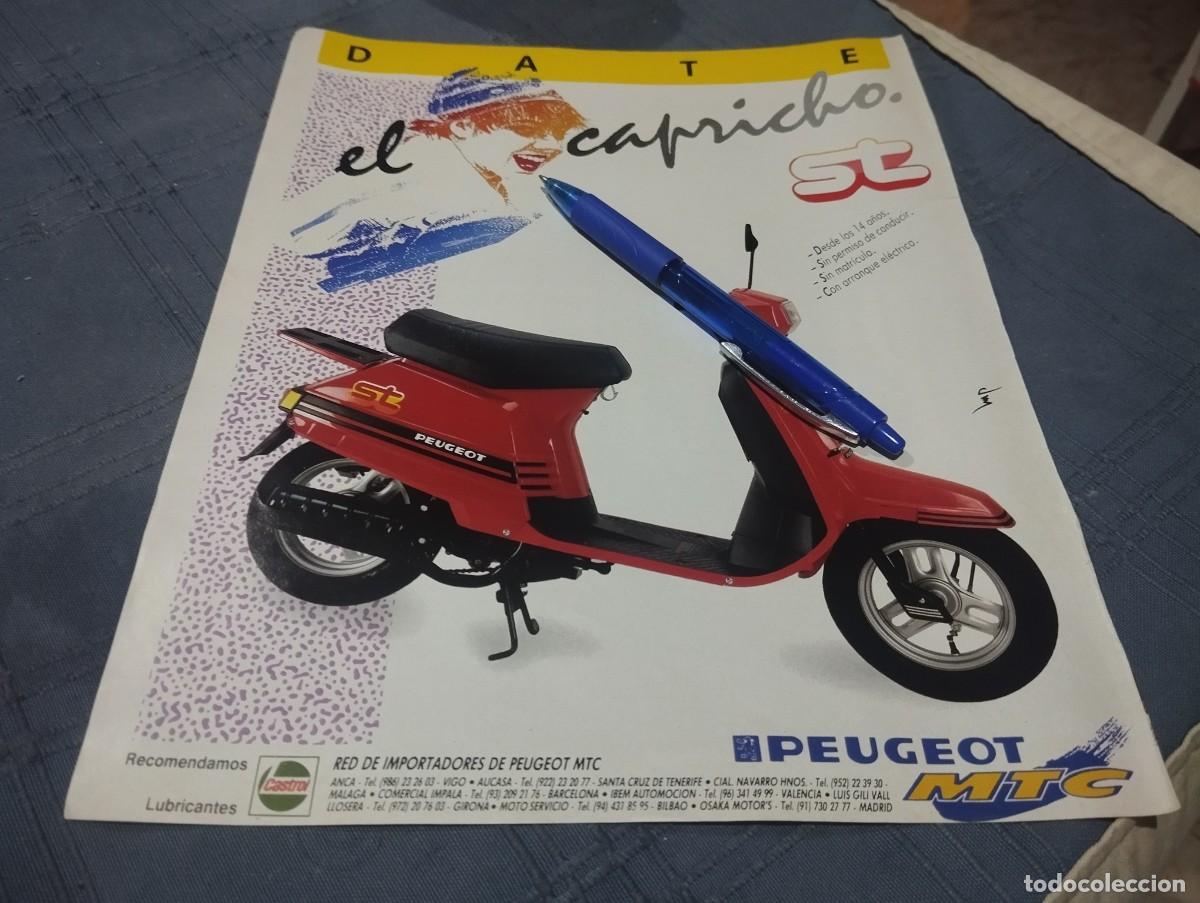 Coches y motocicletas: MOTOCICLETA PEUGEOT MTC ANUNCIO PUBLICIDAD REVISTA 1989 BONITO PARA ENMARCAR