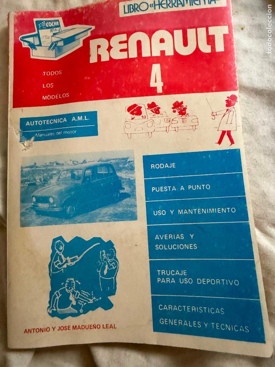 Coches y motocicletas: Libro herramienta Renault 4