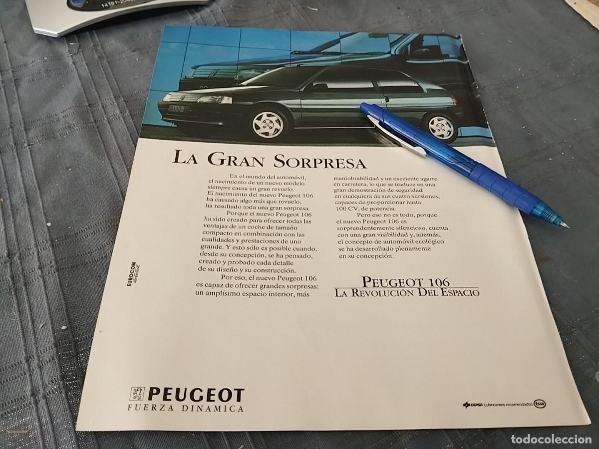 Coches y motocicletas: COCHE PEUGEOT 106 ANUNCIO PUBLICIDAD REVISTA 1991