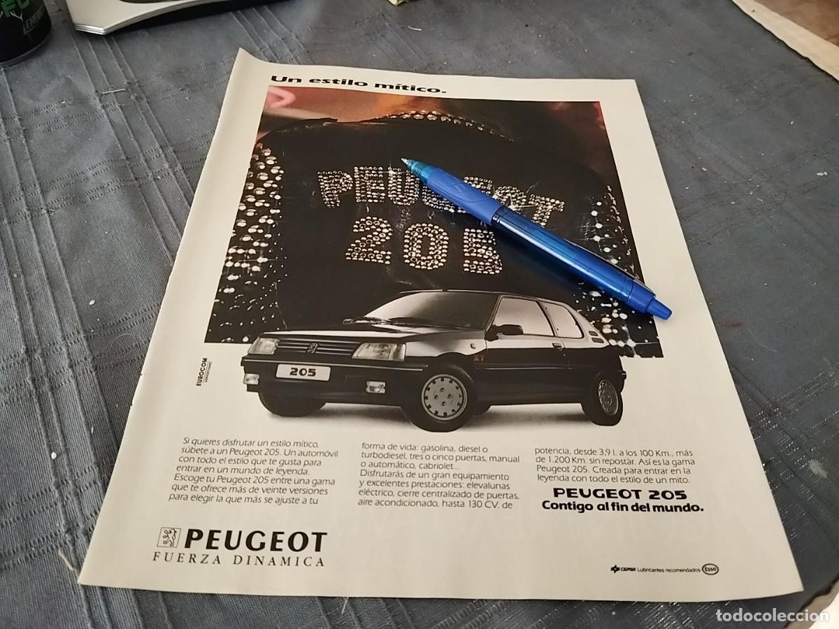 Coches y motocicletas: COCHE PEUGEOT 205 ANUNCIO PUBLICIDAD REVISTA 1991 BONITO PARA ENMARCAR