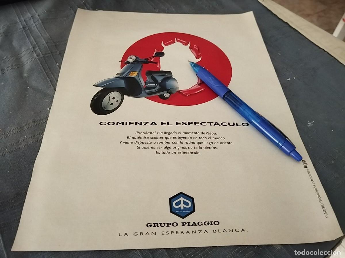 Coches y motocicletas: MOTOCICLETA PIAGGIO ANUNCIO PUBLICIDAD REVISTA 1992 BONITO PARA ENMARCAR