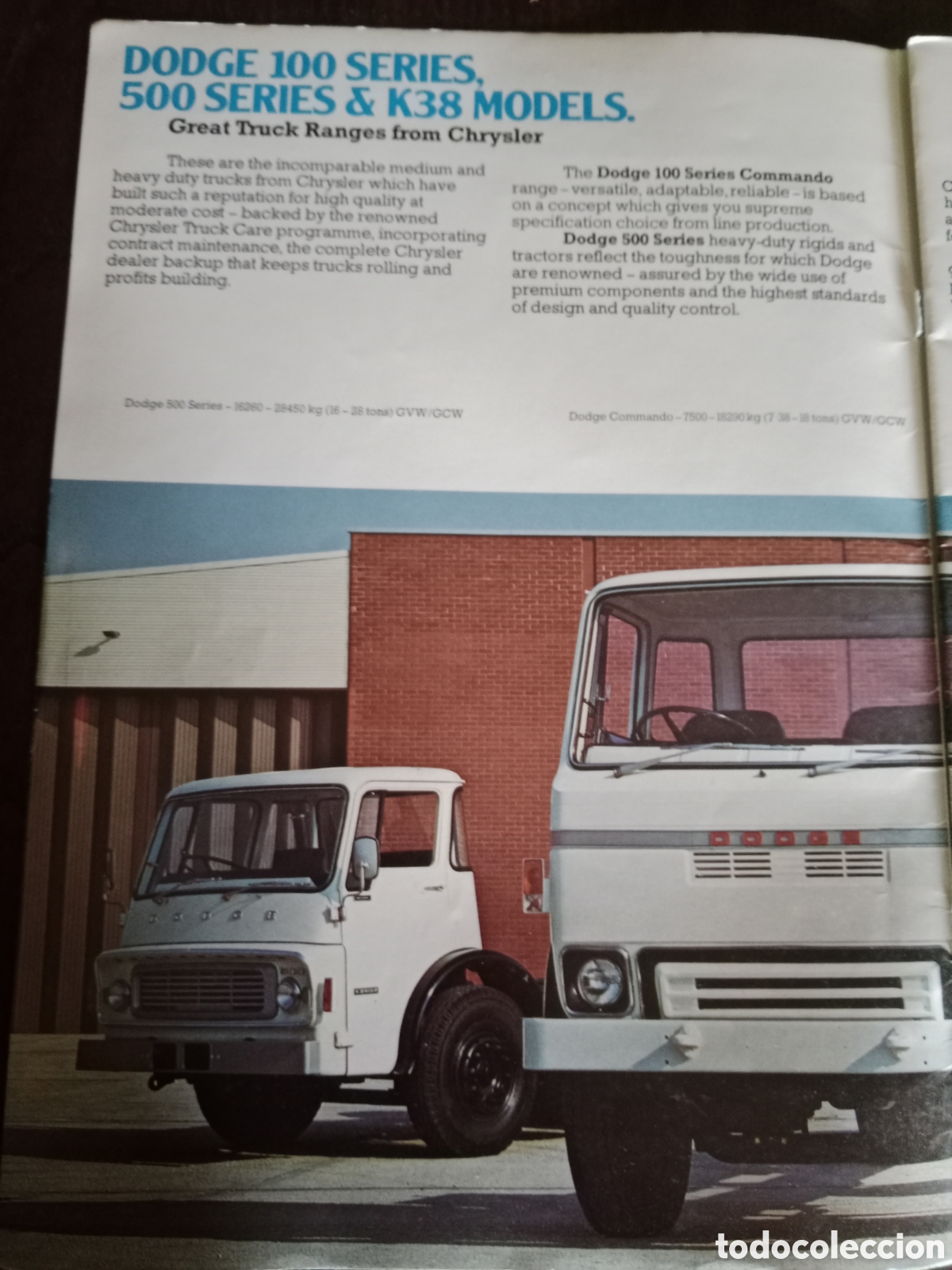 Coches y motocicletas: Cat&aacute;logo cami&oacute;n Dodge 100 500 K38