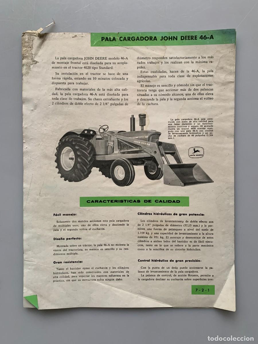 Coches y motocicletas: John Deere Pala Cargadora Modelo 46A Maquinaria Agricola Vintage 60s
