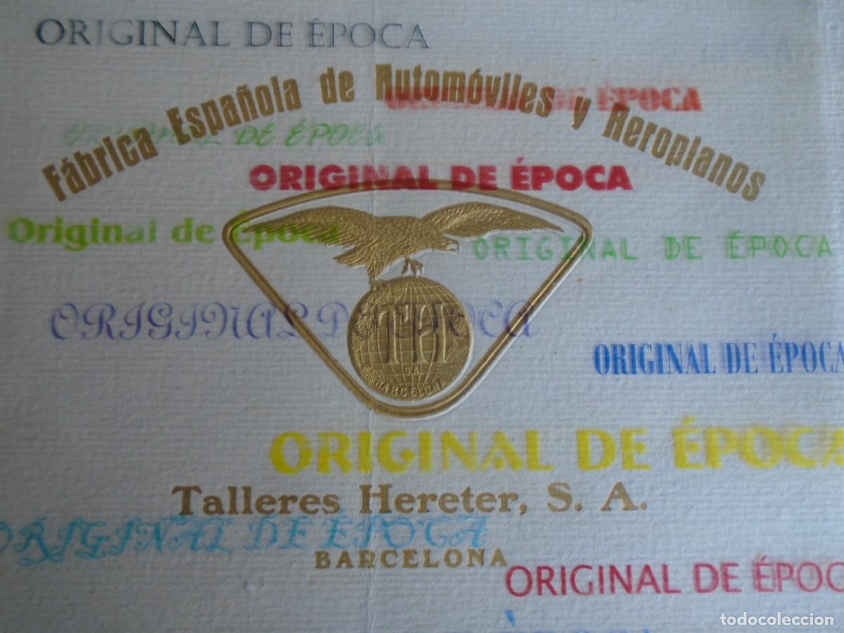Coches y motocicletas: (CAT-260705)CATALOGO FABRICA ESPA&Ntilde;OLA DE AUTOMOVILES Y AEROPLANOS TALLERES HERETER S.A.BARCELONA