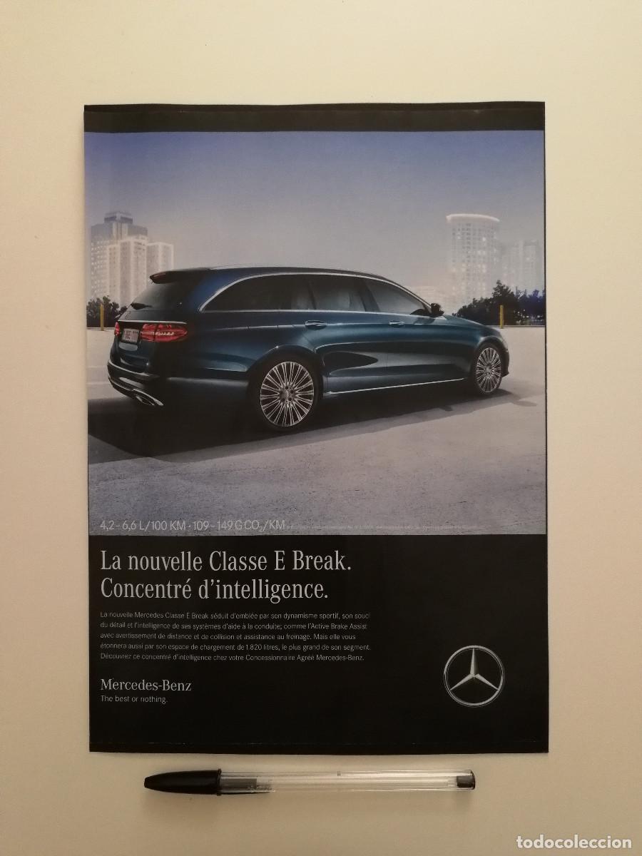 Coches y motocicletas: ANUNCIO ACARTONADO -A4- MERCEDES CLASE E BREAK - COCHE - PUBLICIDAD LAMINA