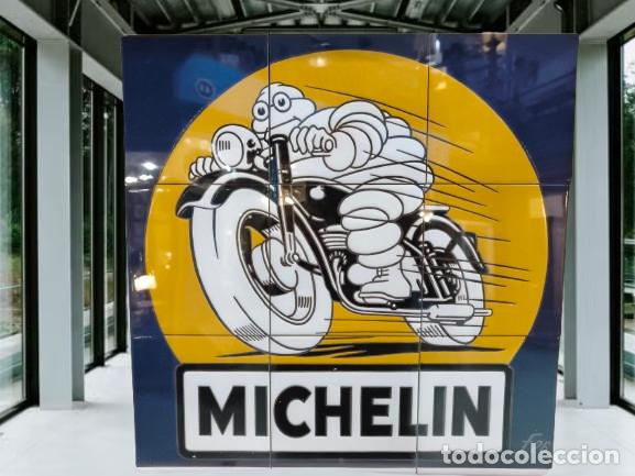 Coches y motocicletas: Cuadro de nueve azulejos Bibendum Michelin 45 cm x 45 cm