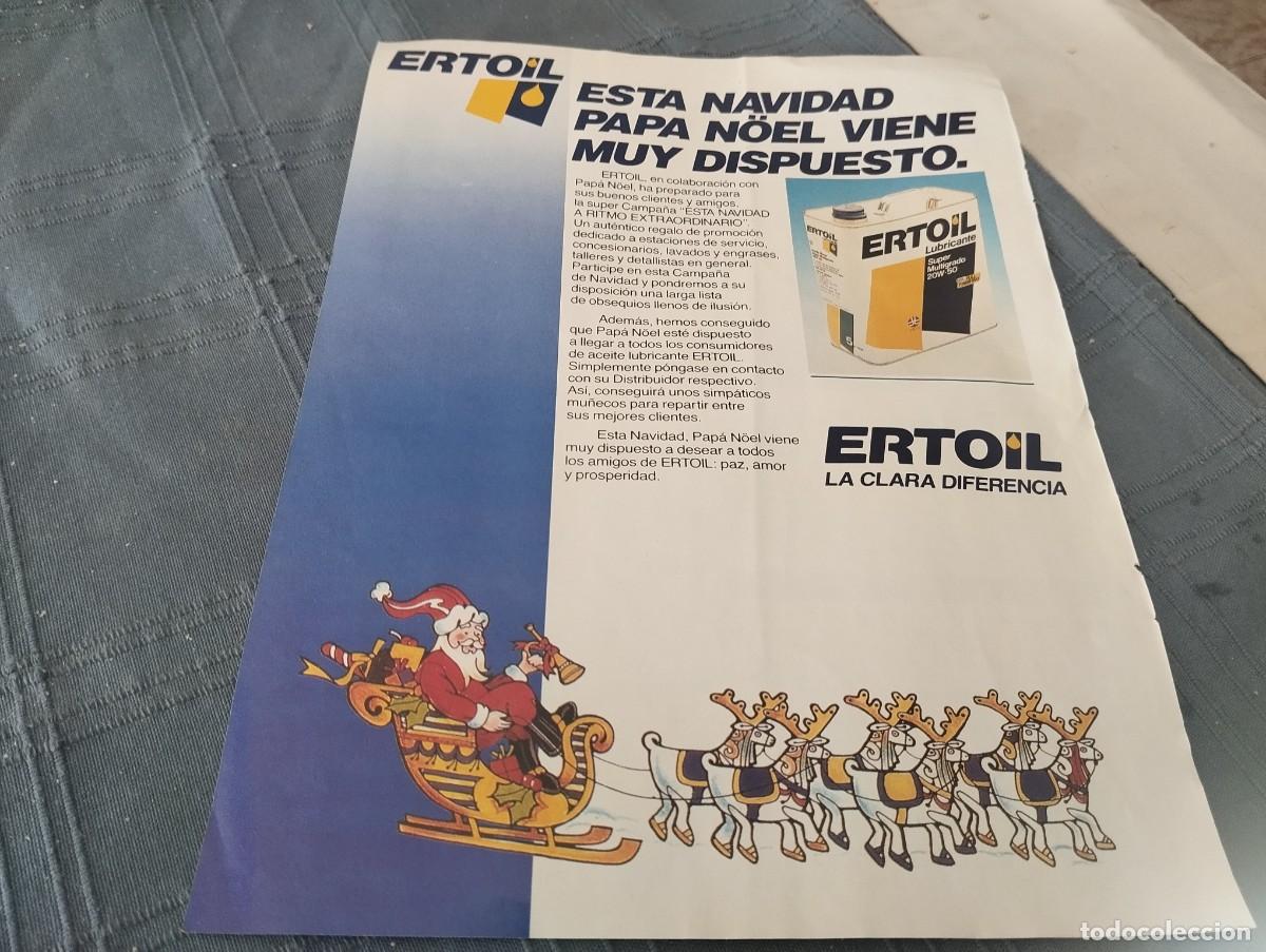 Coches y motocicletas: LUBRICANTE ERTOIL ANUNCIO PUBLICIDAD REVISTA 1989