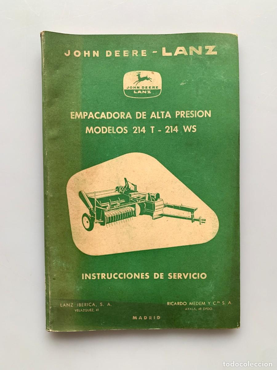 Coches y motocicletas: John Deere Lanz Manual Empacadora 214 T WS Maquinaria Agricola Vintage 60s