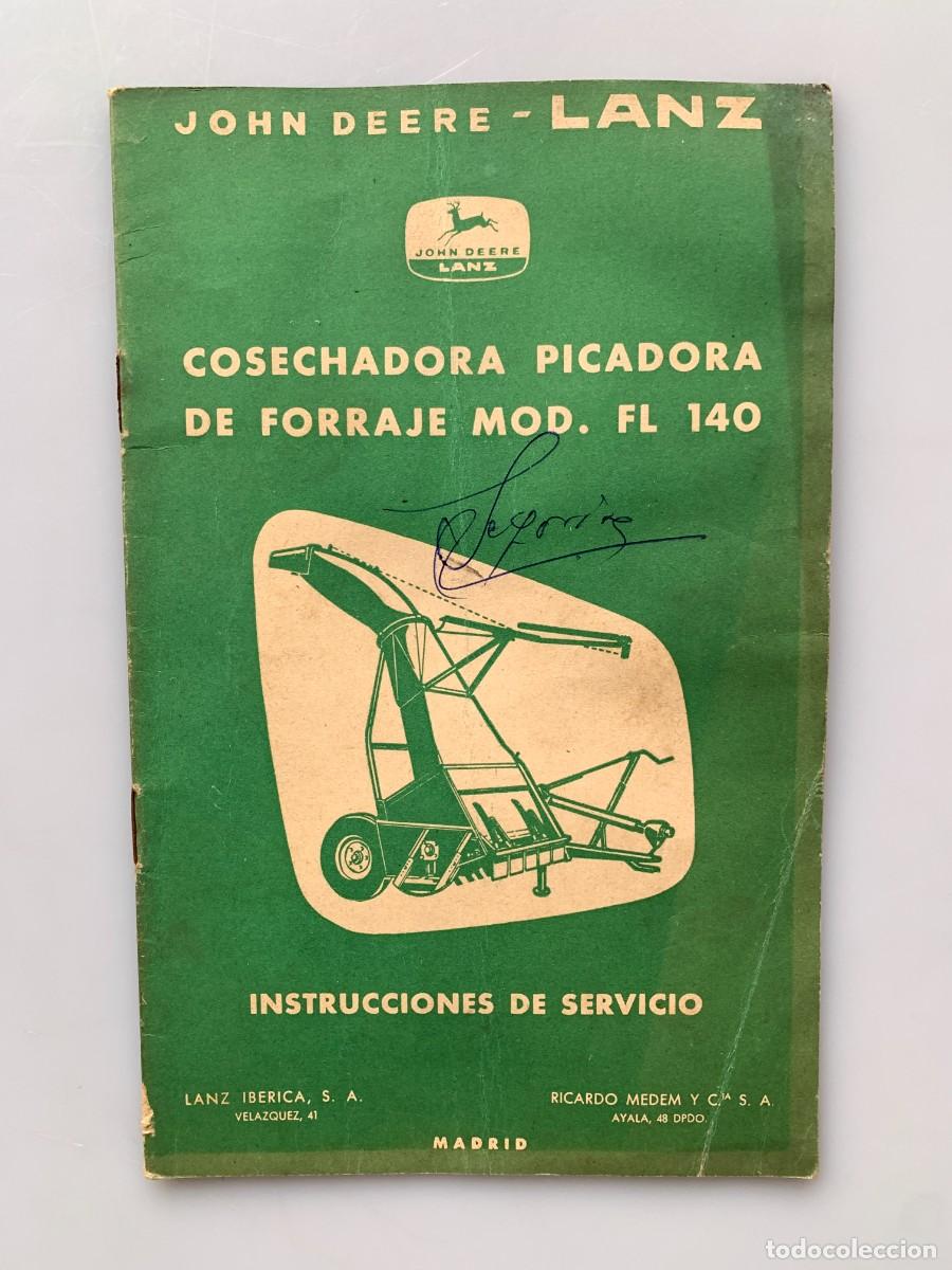 Coches y motocicletas: John Deere Lanz Manual Cosechadora Picadora FL140 Maquinaria Agricola Vintage 60s