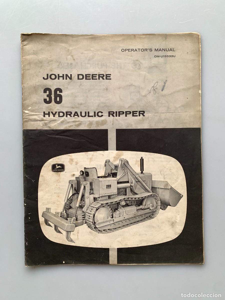 Coches y motocicletas: John Deere Desgarrador Hidraulico 36 Maquinaria Obra Vintage 60s