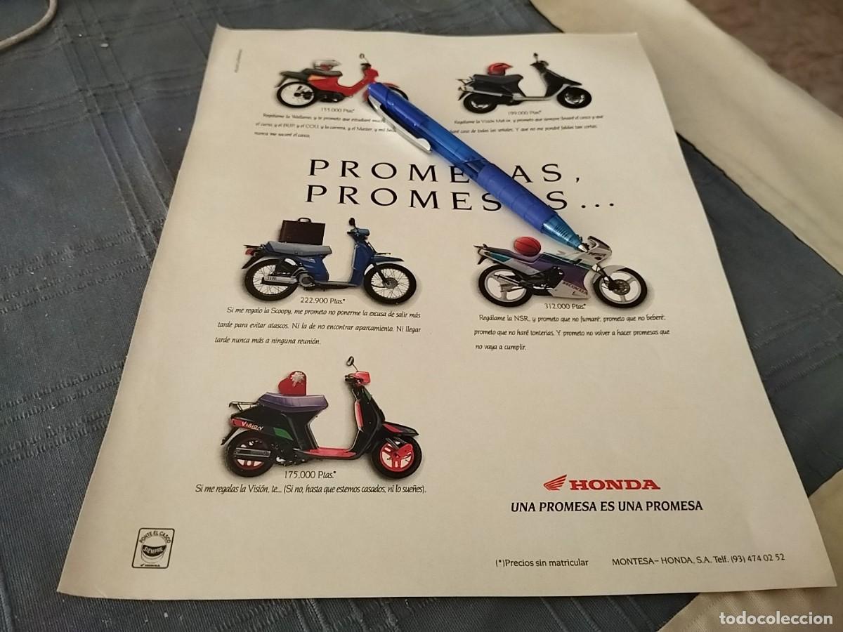 Cars and Motorcycles: MOTOCICLETAS Y CICLOMOTORES HONDA ANUNCIO PUBLICIDAD REVISTA 1992