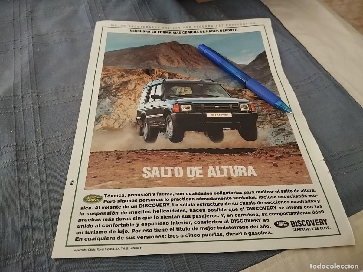 Coches y motocicletas: LAND ROVER DISCOVERY ANUNCIO PUBLICIDAD REVISTA 1992 BONITO PARA ENMARCAR
