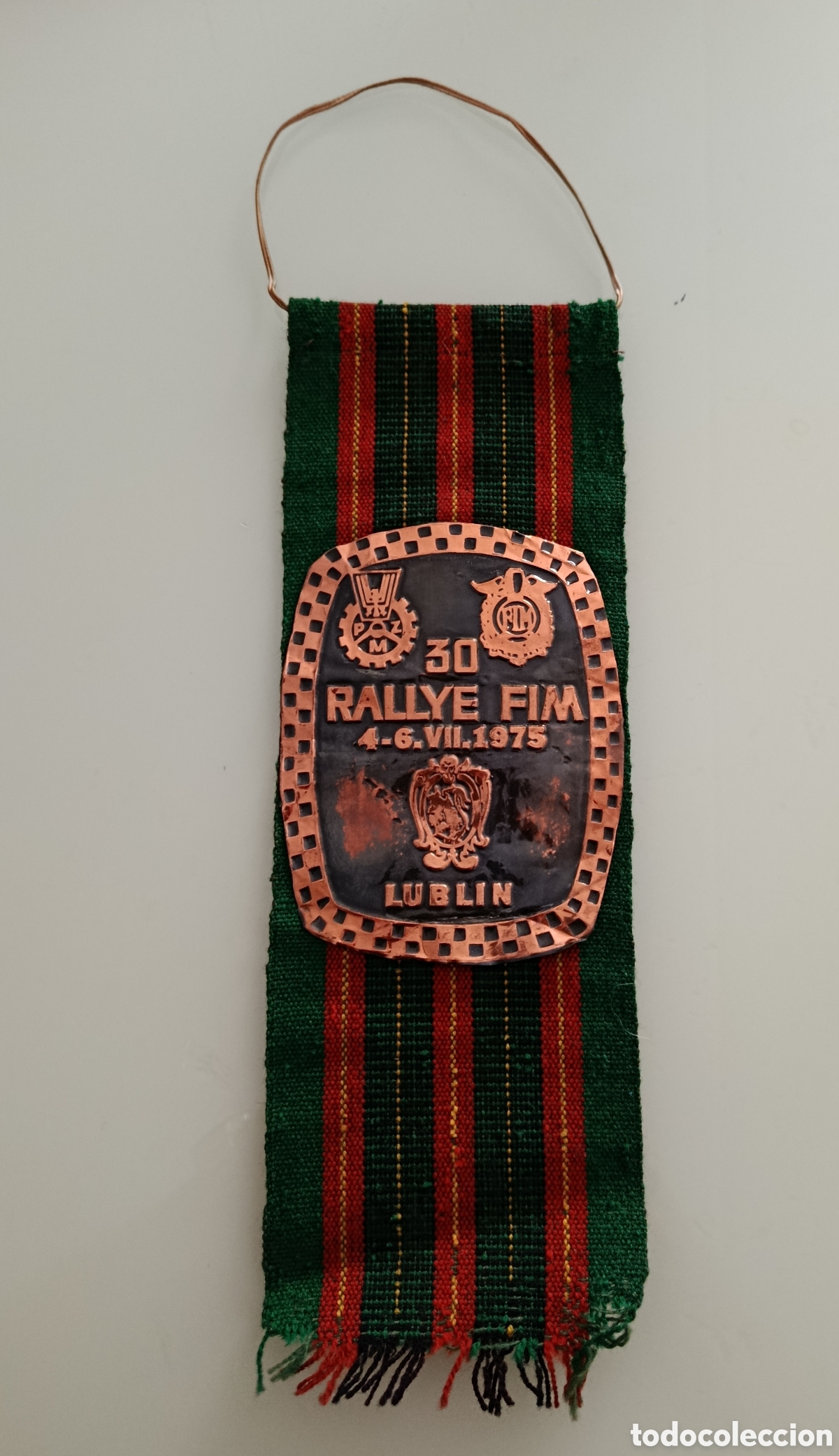 Coches y motocicletas: ANTIGUO BANDERIN MOTO VESPA 30 RALLYE FIM 1975 LUBLIN PENNANT