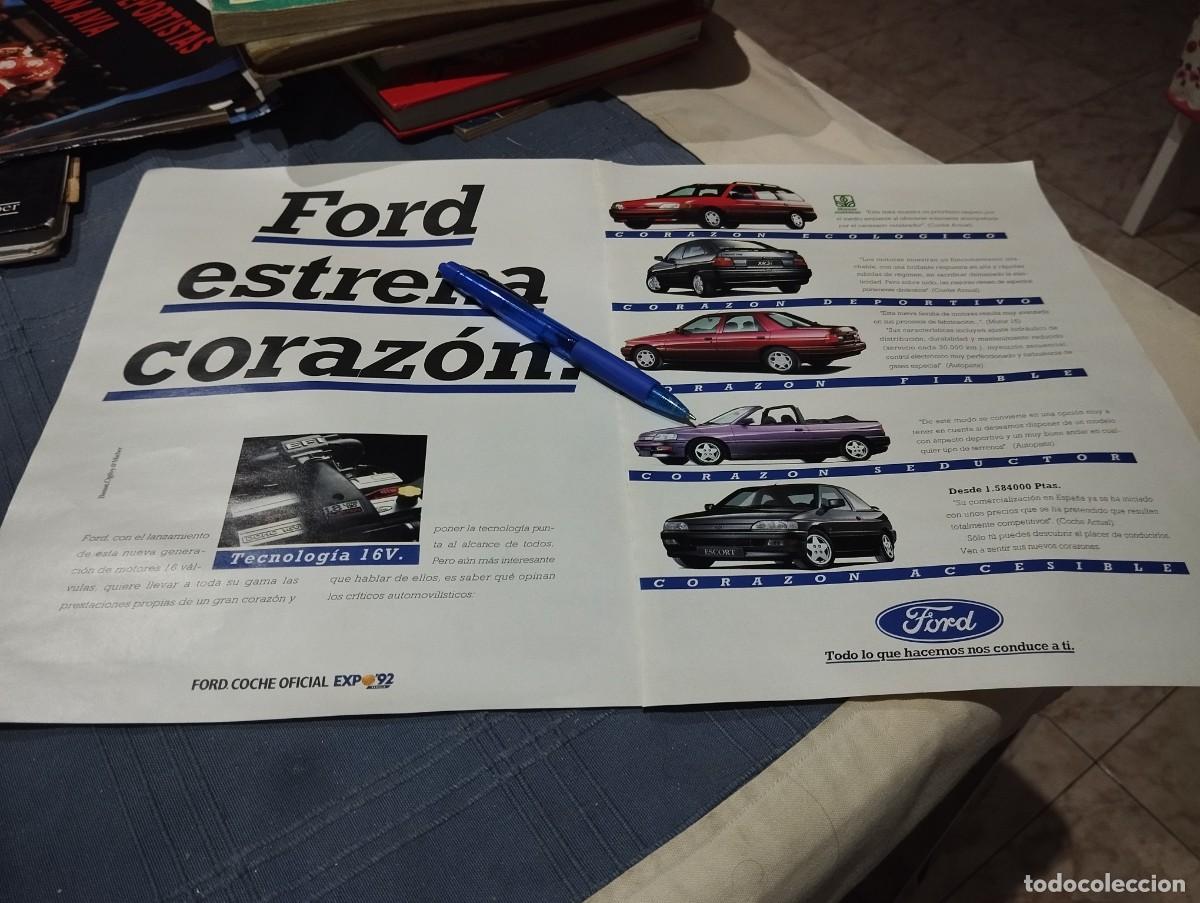 Coches y motocicletas: COCHES FORD TECNOLOGIA 16V ANUNCIO PUBLICIDAD REVISTA 1992 BONITO PARA ENMARCAR