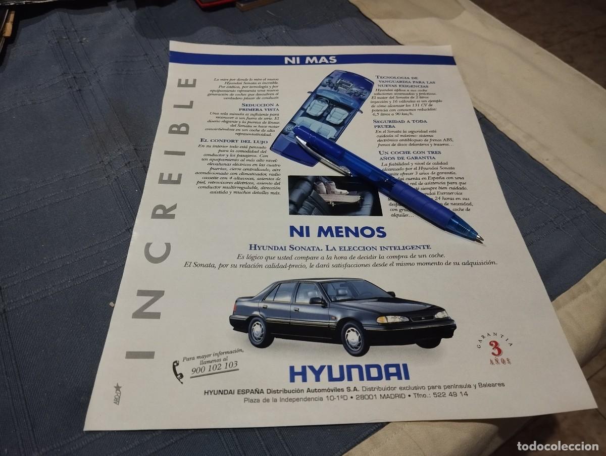Coches y motocicletas: COCHE HYUNDAI SONATA ANUNCIO PUBLICIDAD REVISTA 1992 BONITO PARA ENMARCAR