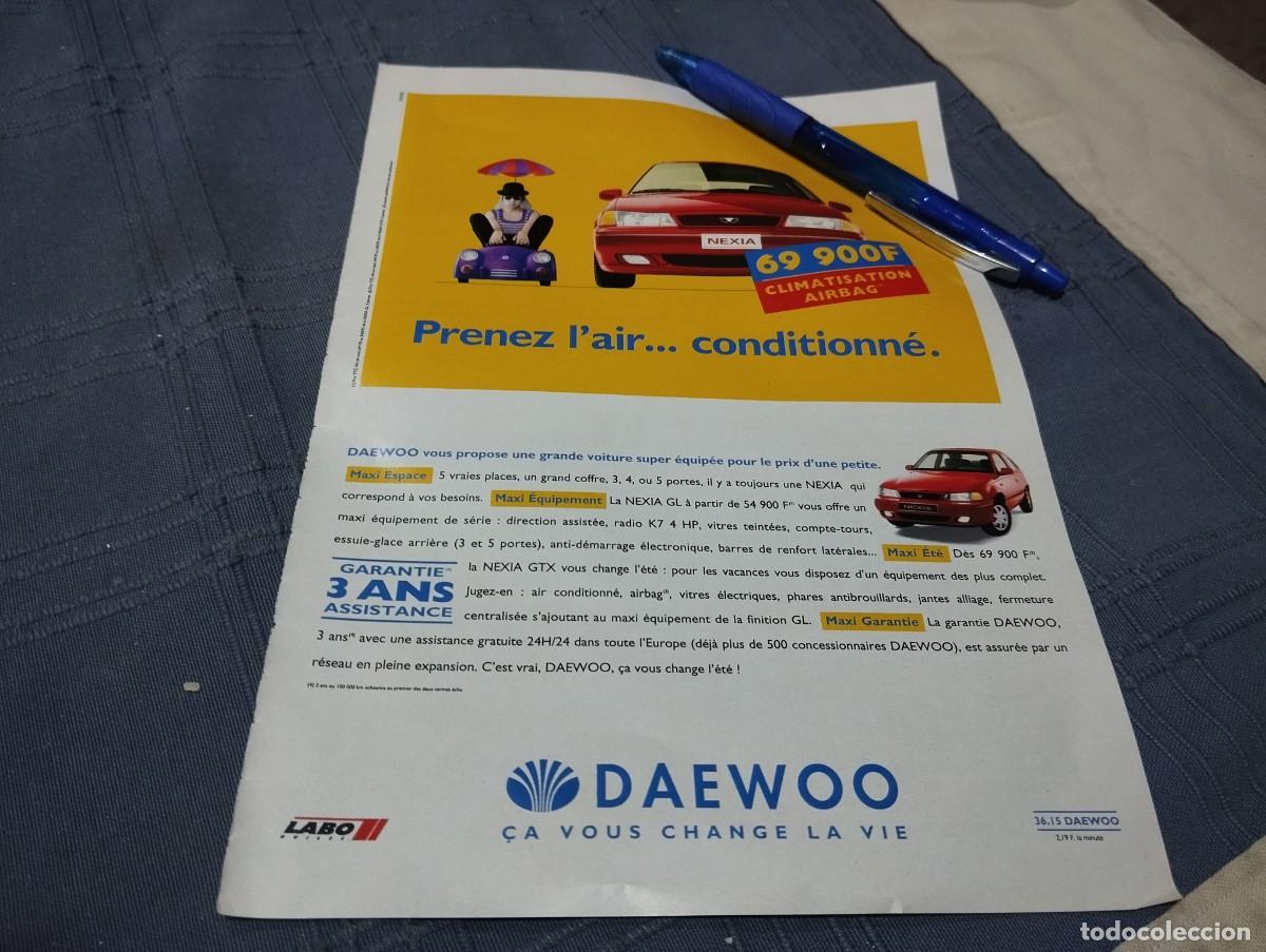 Coches y motocicletas: COCHE DAEWOO ANUNCIO PUBLICIDAD REVISTA FRANCESA 1995 BONITO PARA ENMARCAR