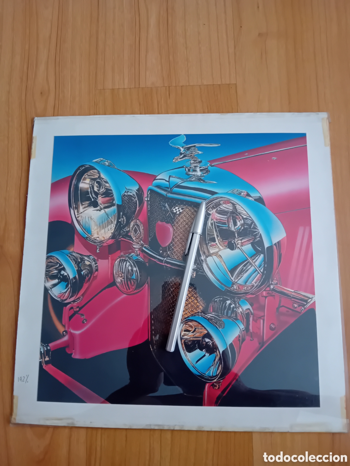 Coches y motocicletas: ESPECTACULAR DIBUJO PUBLICITARIO ORIGINAL DE COCHE DE LUJO ALVIS, DE LOS A&Ntilde;OS 30. 1988.