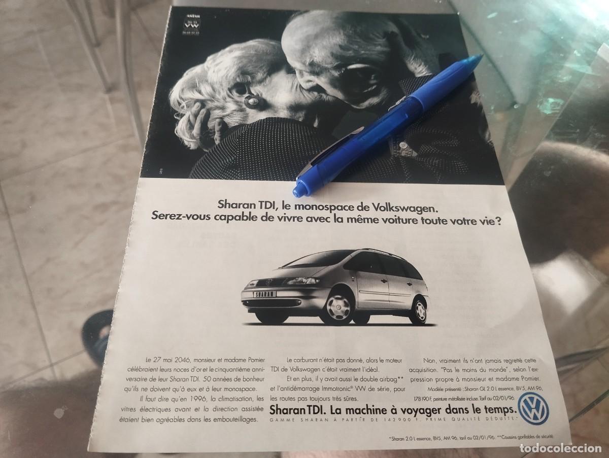 Coches y motocicletas: COCHE VOLKSWAGEN SHARAN TDI ANUNCIO PUBLICIDAD REVISTA FRANCESA 1996