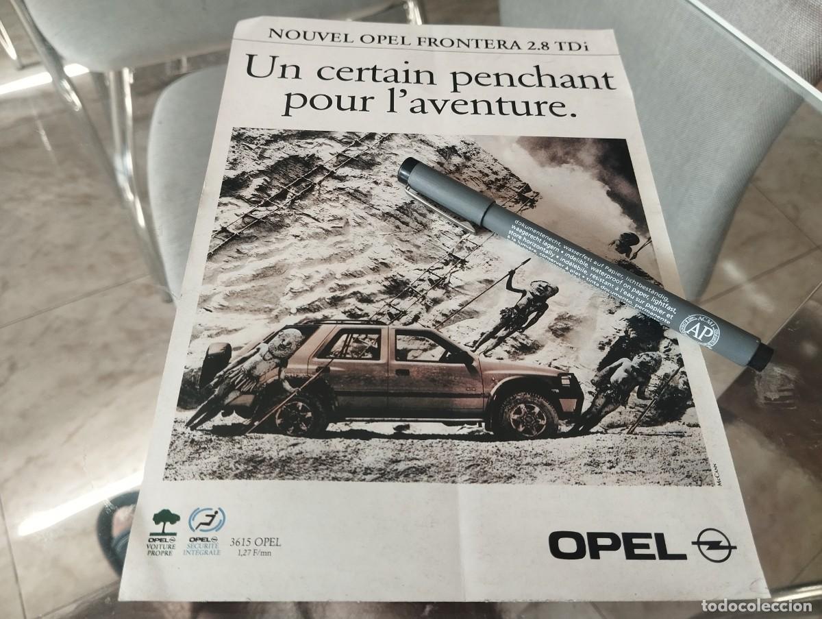Coches y motocicletas: OPEL FRONTERA 2.8 TDi ANUNCIO PUBLICIDAD REVISTA FRANCESA 1995
