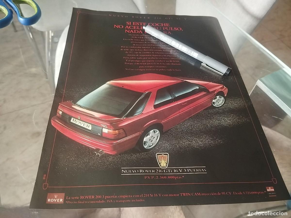 Coches y motocicletas: COCHE ROVER 216 GTi 16v 3 PUERTAS ANUNCIO PUBLICIDAD REVISTA 1991 BONITO PARA ENMARCAR