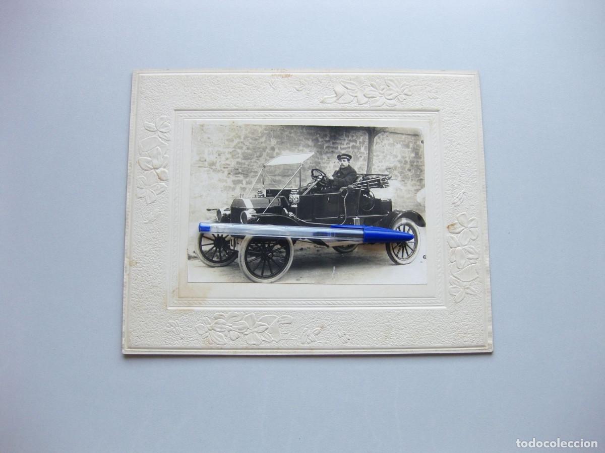 Coches y motocicletas: Fotograf&iacute;a de un autom&oacute;vil Ford Modelo T. Matr&iacute;cula de Logro&ntilde;o. Alrededor 1910.