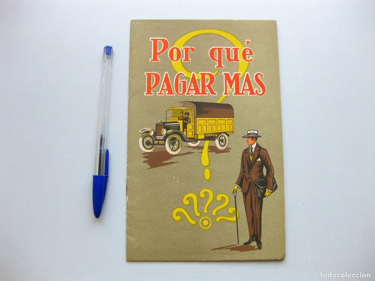 Coches y motocicletas: Cat&aacute;logo publicitario de camionetas Ford modelo T. Reproduce cartas de empresas usuarias.
