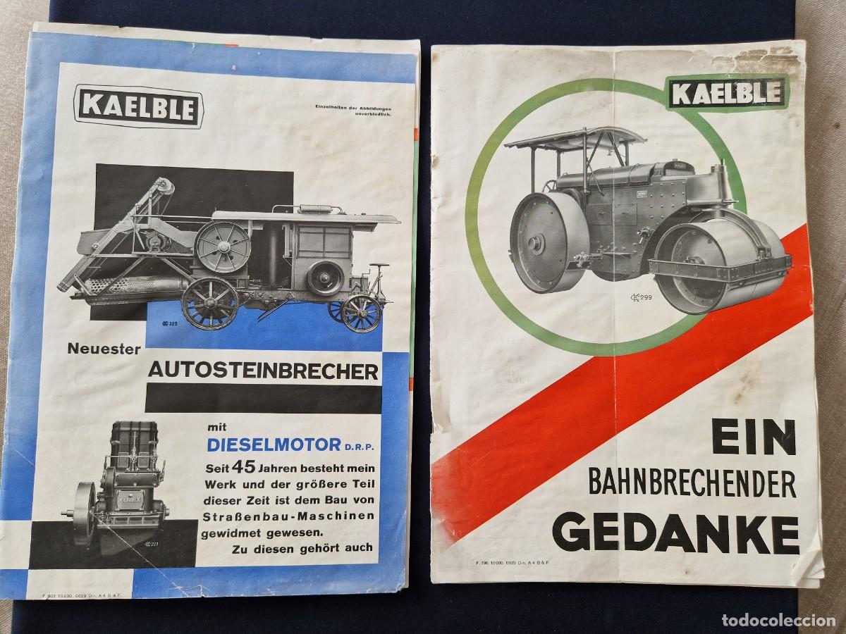 Coches y motocicletas: Lote 6 Cat&aacute;logos Carl Kaelble Backnang - 1929 1930 - Maquinaria Construcci&oacute;n Rodillos